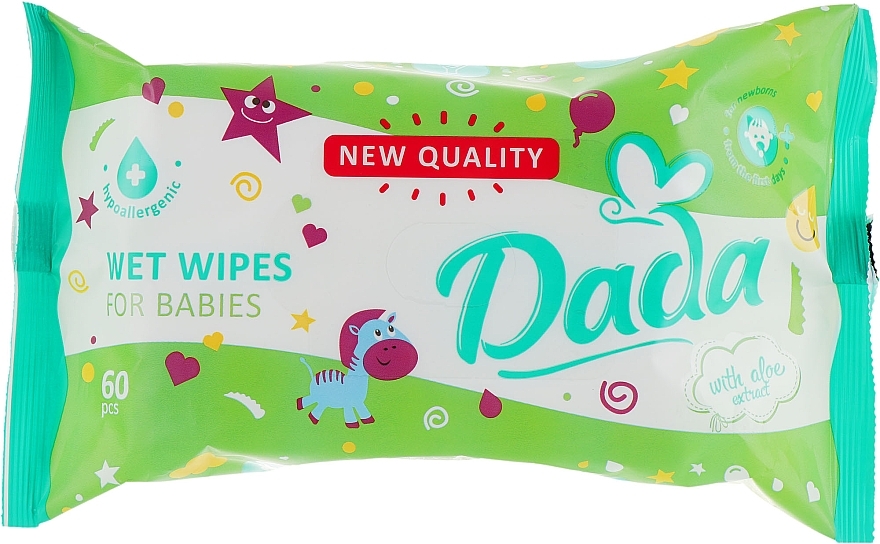 Baby Wet Wipes with Aloe Extract - Dada With Aloe Extract Wipes — photo N8