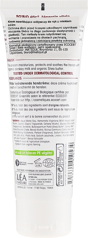 Moisturizing Hand Cream - So'Bio Etic Mon Lait d'Anesse Moisturizing Hand Cream — photo N2