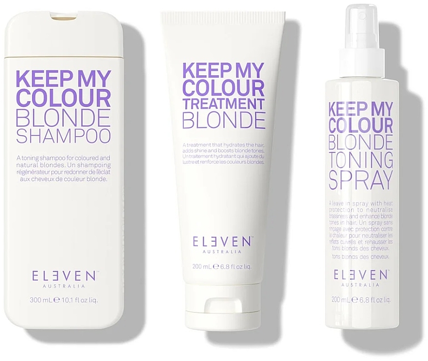 Set - Eleven Australia Blonde Holiday Trio (shm/300ml + cond/300ml + h/spray/200ml + bag) — photo N2