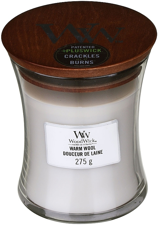 Scented Candle in Glass - WoodWick Hourglass Candle Warm Wool — photo N2