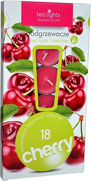 Tealights 'Cherry', 18 pcs - Admit Tea Light Essences Of Life Candles Cherry — photo N5