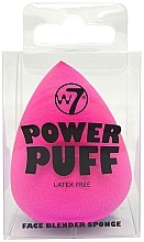 Foundation Sponge, latex-free, bright pink - W7 Power Puff Latex Free Foundation Face Blender Sponge Hot Pink — photo N1