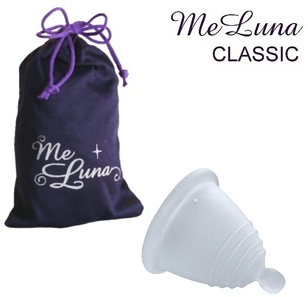 Menstrual Cup with Ball, size L, clear - MeLuna Classic Shorty Menstrual Cup Ball — photo N2