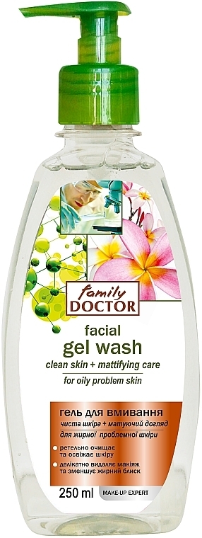 Face Cleansing Gel for Oily & Problem Skin "Pure Skin + Mattifying Care" - Family Doctor — photo N1