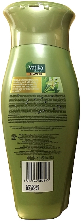 Hair Color Preserving Shampoo for Colored Hair - Dabur Vatika Henna Shampoo Colour Protect — photo N3
