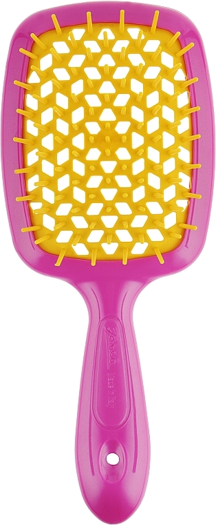 Hairbrush, pink-yellow - Janeke Superbrush — photo N1