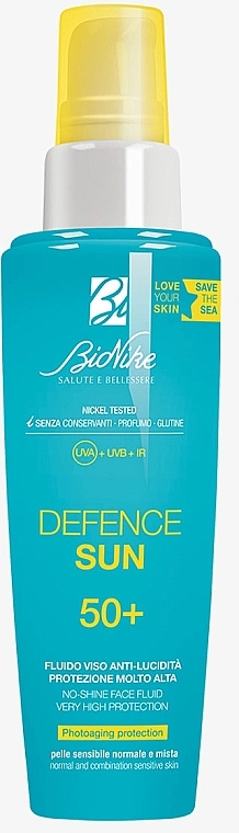 Face Sun Fluid - BioNike Defence Sun SPF50+ No-Shine Face Fluid — photo N1