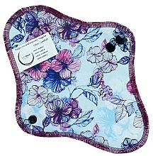 Reusable Cotton Daily Liner, fuchsia with flowers - Soft Moon Ultra Comfort Regular — photo N3