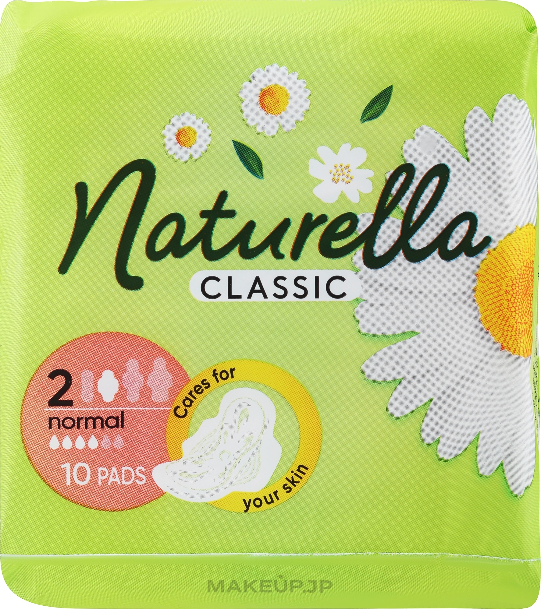 Sanitary Pads with Wings, 10 pcs - Naturella Classic Camomile Normal, Derma-Cream — photo 10 szt.