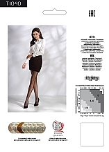Fine Fishnet Tights with Pattern, TI040, nero - Passion — photo N2