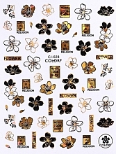 Nail Stickers, self-adhesive, black gold, CJ-028 - Deni Carte 88239 — photo N7