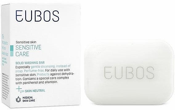 Sensitive Skin Soap - Eubos Med Sensitive Care Solid Washing Bar — photo N2