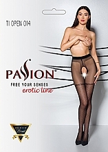 Fragrances, Perfumes, Cosmetics Erotic Tights with Cutout 'Tiopen' 014, 20 Den, black - Passion