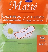 Fragrances, Perfumes, Cosmetics Sanitary Pads with Wings, 9 pcs. - Mattes Ultra Wings Camomile