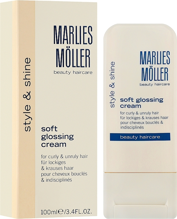 Straightening Hair Shine Cream - Marlies Moller Soft Glossing Cream — photo N2