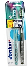 Medium Toothbrush Set, green+blue - Jordan Ultralite Adult Toothbrush Medium — photo N1