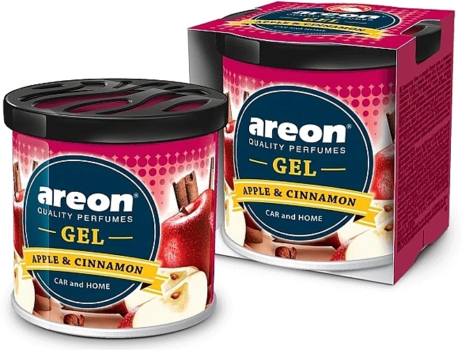 Apple & Cinnamon Scented Gel - Areon Gel Can Blister Apple & Cinnamon — photo N1