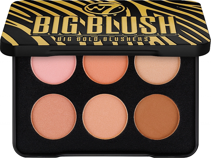 Blush Palette - W7 Big Blush 6 Big Bold Blushers — photo N1