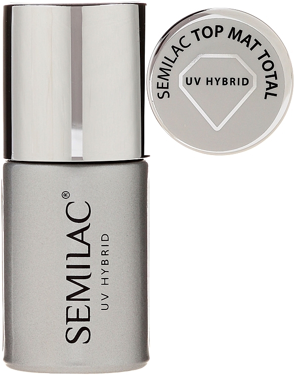 Matte Gel Top Coat - Semilac UV Hybrid Top Mat — photo N6