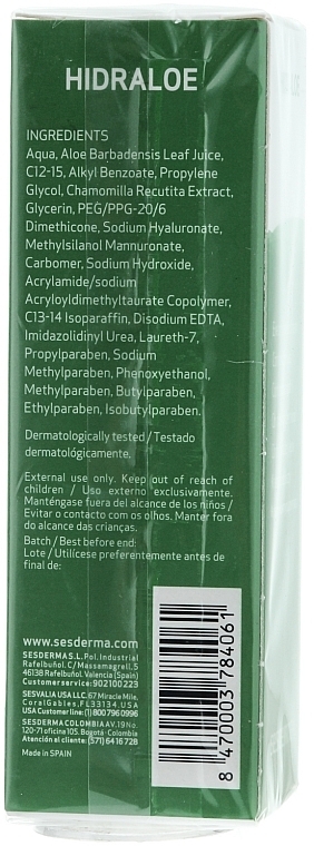 Eye Contour Cream - SesDerma Laboratories Hidraloe Eye Contour Cream — photo N3