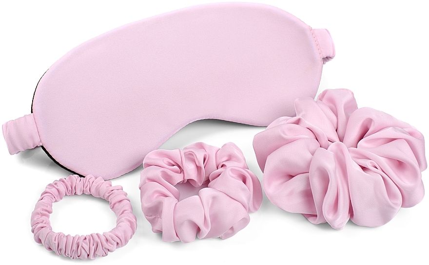 Gift Set 'Sensual', pink - MAKEUP Gift Set Pink Sleep Mask, Scrunchies — photo N3