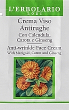 GIFT! Anti-Wrinkle Calendula, Carrot & Ginseng Cream - L'erbolario Anti-Wrinkle Face Cream With Marigold, Carrot & Ginseng (sample) — photo N2