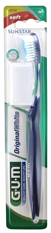 Toothbrush, soft, blue - G.U.M OriginalWhite Toothbrush Soft — photo N1