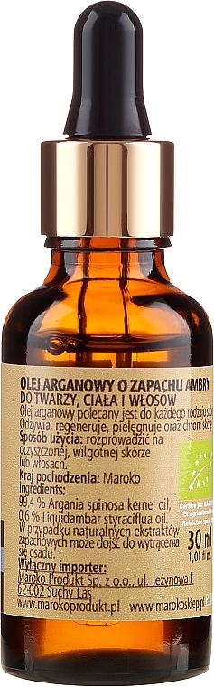 Argan Oil with Amber Scent - Beaute Marrakech Drop of Essence Amber — photo N2