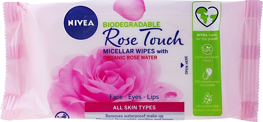 Makeup Remover Wipes with Rose Water - NIVEA Micellair Skin Breathe Makeup — photo N4