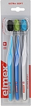 Fragrances, Perfumes, Cosmetics Toothbrush, ultra soft, blue + dark blue + white - Elmex Swiss Made