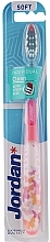 Fragrances, Perfumes, Cosmetics Soft Toothbrush Individual Clean, pink with butterflies - Jordan Individual Clean Soft