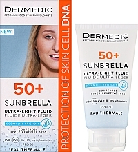 Ultra-Lightweight Protective Cream SPF 50+ for Vascular & Hyperactive Skin - Dermedic 50+ Sunbrella Ultra-light Fluid — photo N2