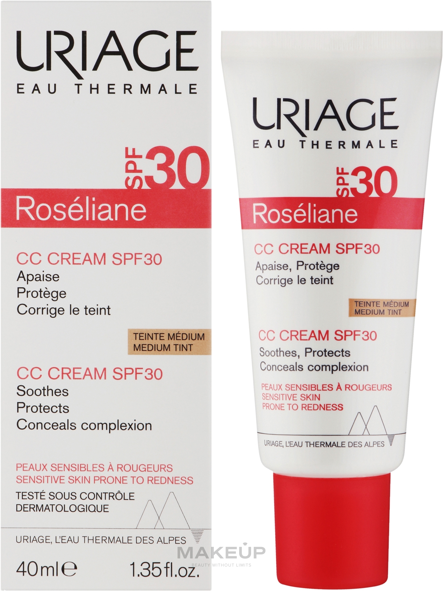 Correcting CC Cream - Uriage Roseliane Medium Tint CC Cream SPF 30 — photo 40 ml