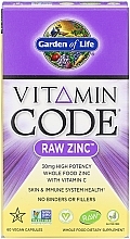 Dietary Supplement "Zinc with Vitamin C" - Garden of Life Vitamin Code Raw Zinc — photo N7
