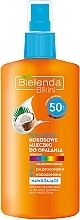 Fragrances, Perfumes, Cosmetics Light Tanning Coconut Milk SPF50 - Bielenda Bikini Coconut Suntan Milk High Protection 