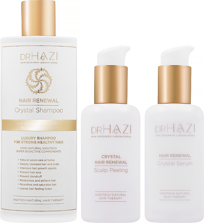 キット - Dr.Hazi Renewal Hair (h/serum/100ml + sh/400ml + h/peel/100ml) — photo N1