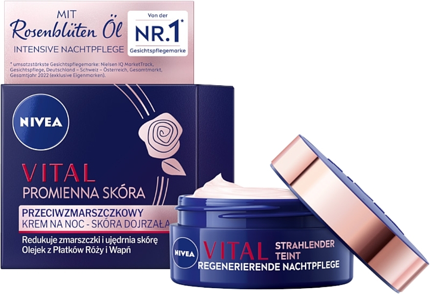 Regenerating Night Cream for Mature Skin - Nivea Vital Radiant Complexion Regenerating Night Cream — photo N1