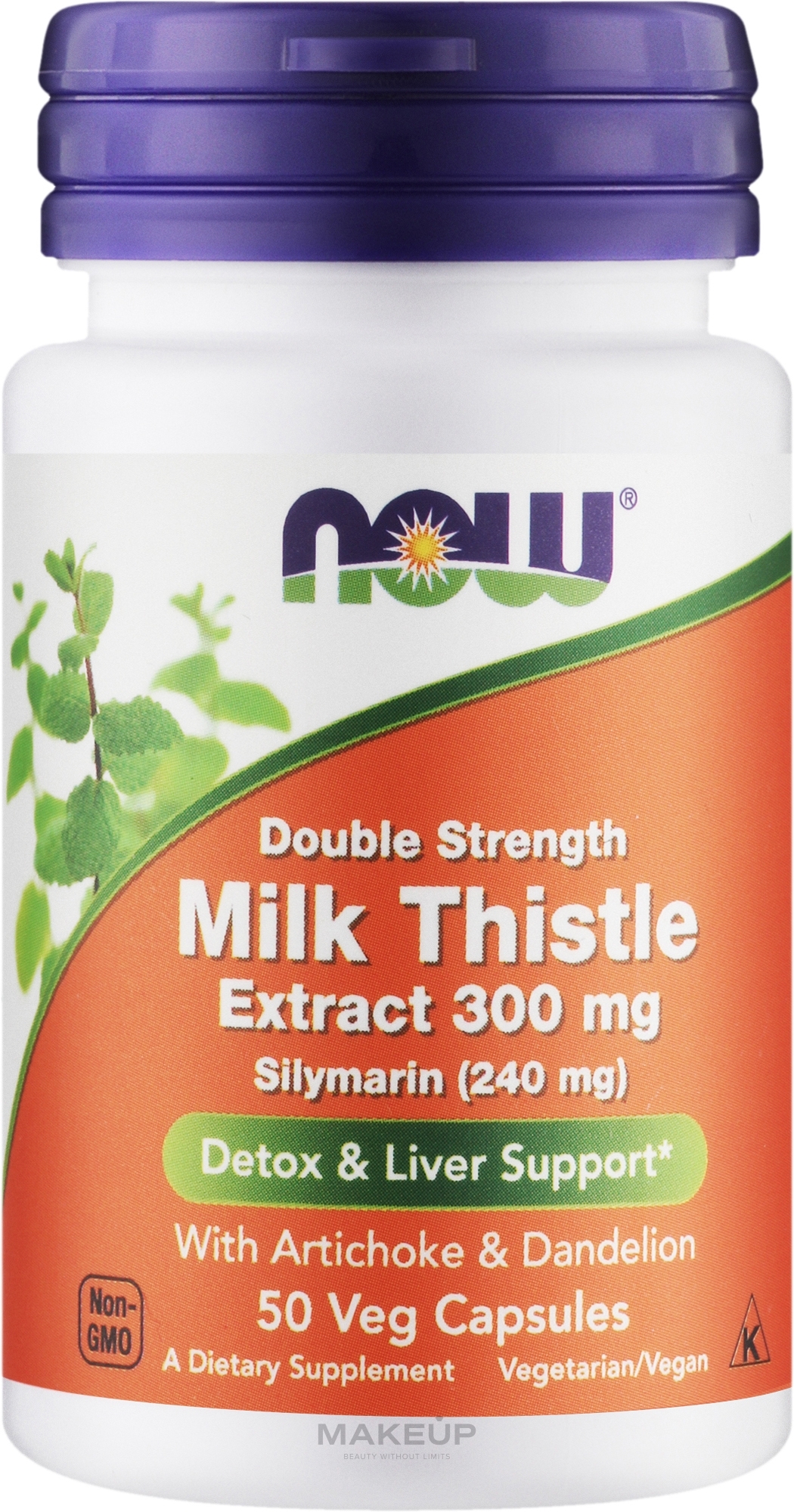 Silymarin Milk Thistle Extract - Now Foods Double Strength Silymarin Milk Thistle Extract — photo 50 szt.