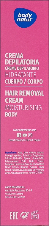 Moisturizing Body Depilation Cream for Sensitive Skin - Body Natur Hair Removal Cream Sensitive Skin — photo N19