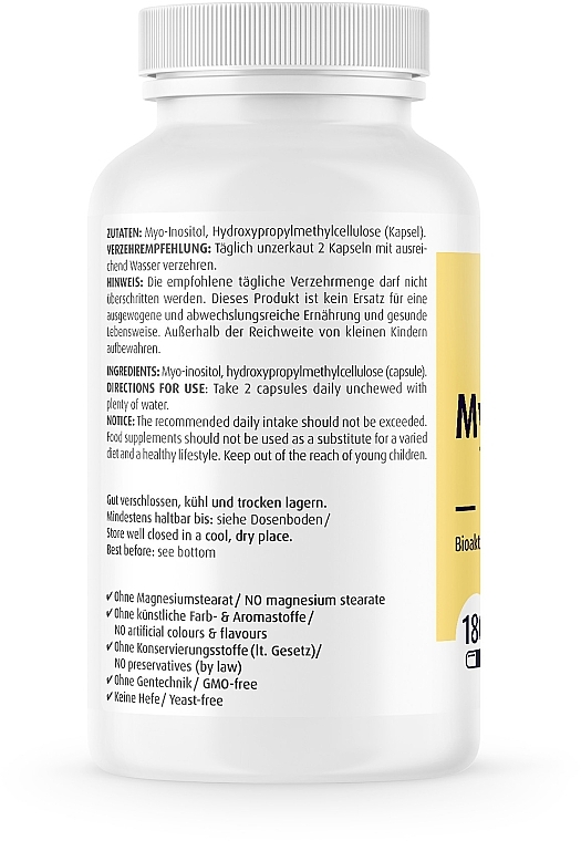 Myo-Inositol Dietary Supplement, 500 mg - ZeinPharma Myo-Inositol — photo N2