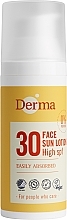 Face Sunscreen Lotion - Derma Sun Face Cream SPF30 High — photo N6