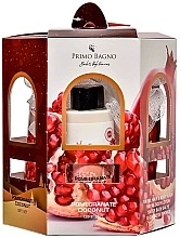 Set - Primo Bagno Pomegranate Coconut Gift Set (b/lot/100ml + sh/gel/100ml + b/salt/100g + sponge/1pcs) — photo N1
