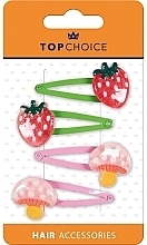 Hair Clips "Strawberry & Mushroom", 23910 - Top Choice — photo N1