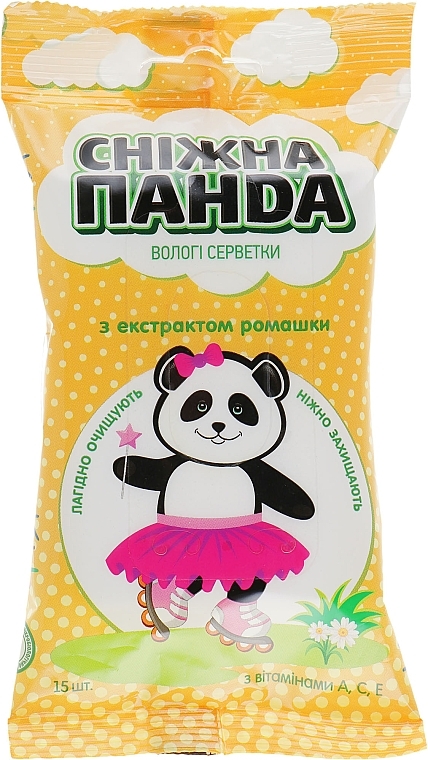 Kids Wet Wipes "Chamomile" - Snow Panda — photo N1