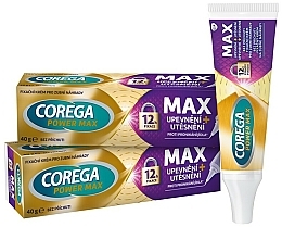 Fxing Dentures Cream Set - Corega Power Max Fixation + Comfort (fix/cr/2x40g) — photo N1