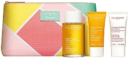 Fragrances, Perfumes, Cosmetics Set - Clarins Tonic (bath/f/30ml + b/scr/30ml + b/oil/100ml + bag)