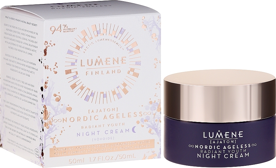 Intensive Night Face Cream - Lumene Nordic Ageless [Ajaton] Radiant Youth Night Cream — photo N1