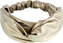 Headband "Faux Leather Twist", golden - MAKEUP Hair Accessories — photo N5