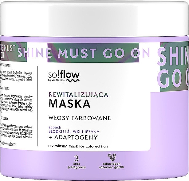 Coloured Hair Mask - So!Flow Revitalizing Mask for Colored Hair — photo N1