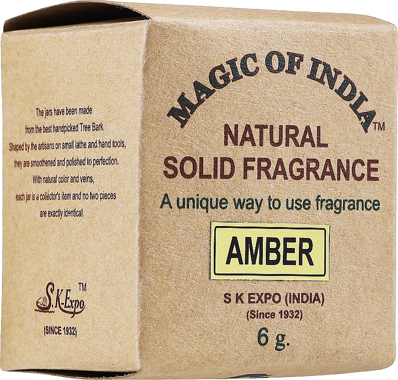 Amber Natural Solid Fragrance - Shamasa — photo N1